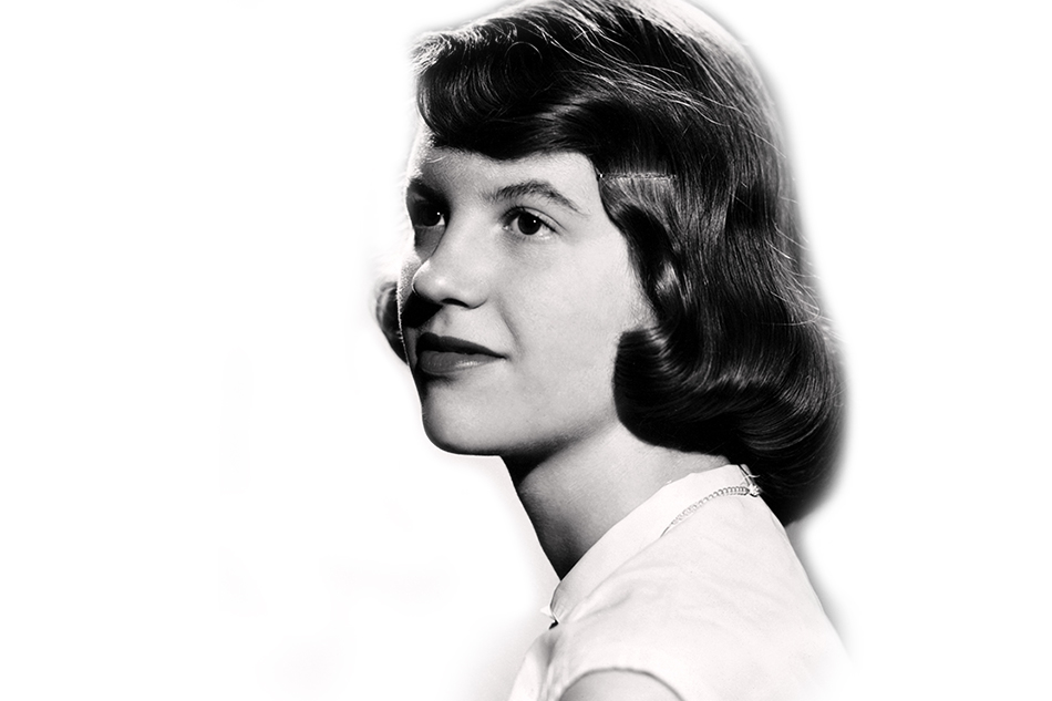 ಮುಚ್ಚಿದ ಖಾಲಿ ಬಾಗಿಲು, ಗಾಜಿನ ಚೌಕದಲ್ಲಿ ಇಷ್ಟಗಲ ಆಕಾಶ, ಪೈನ್ ಮರಗಳ ಮೊನಚು